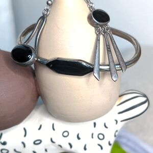 Elegant Black Silver Bracelet